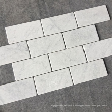 3"*6" Subway Tile Tumbled White Bianco Carrara Marble Tile